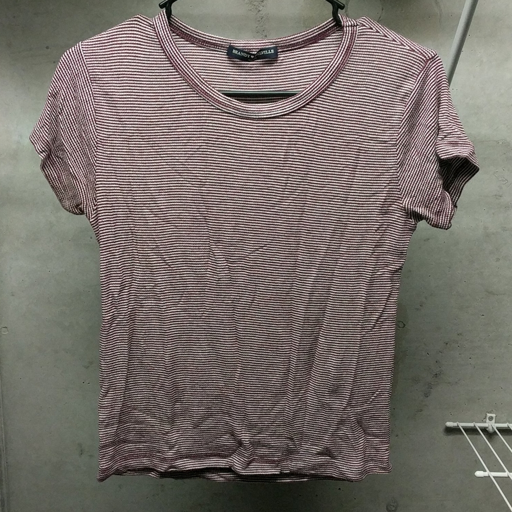 brandy striped tee